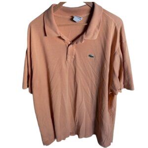 Lacoste Men's Light Orange/Peach Polo Shirt Mens Size 9 (4XL)